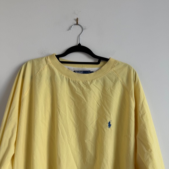 Vintage Polo Ralph Lauren Butter Yellow Nylon Pullover Size Large - Picture 4 of 11